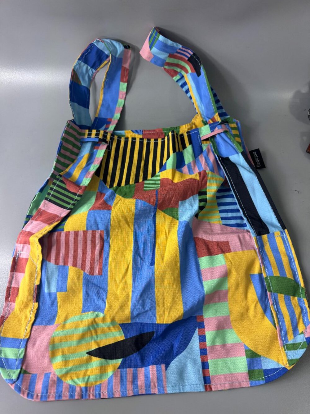 Colorful Geometric Patchwork Cotton Shoulder Bag